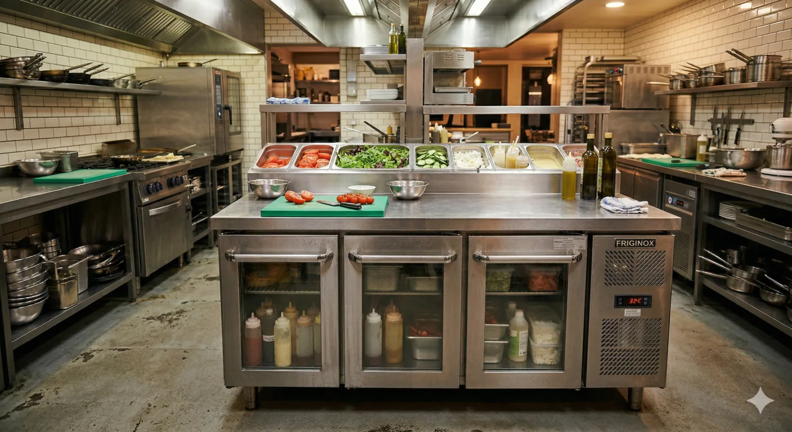 Table refrigeree professionnelle en inox